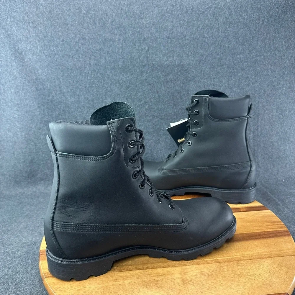 Golden Retriever Mens‎ Sz 11M Black Leather Waterproof Combat Boots 81380081